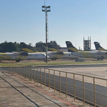 Aviões da Voepass permanecem parados sob vigilância em Ribeirão Preto