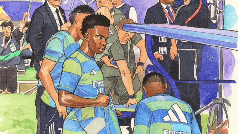 Vinicius, no banco de reservas do Carlos Tartiere. (Foto: AFP7 via Europa Press)