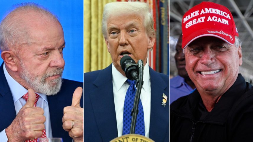 Luiz Inácio Lula da Silva, Donald Trump e Jair Bolsonaro — Foto: Fotos de arquivo