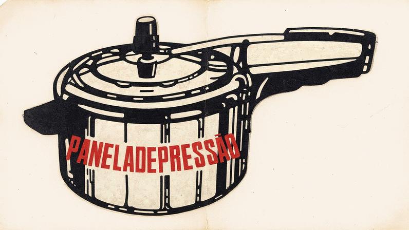 Quadro 'Panela de pressão', de Claudio Tozzi, exposto na mostra MEME: no Br@sil da memeficação (Foto: SERGIO GUERINI/Cortesia Galeria Almeida & Dale)