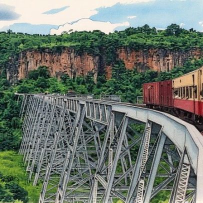 Ponte histórica de Mianmar é destruída em meio a conflitos armados