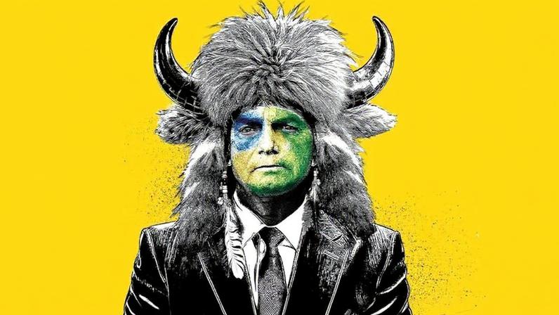 Jair Bolsonaro retratado como o 'Viking do Capitólio' na capa da revista The Economist (Foto: Reprodução)