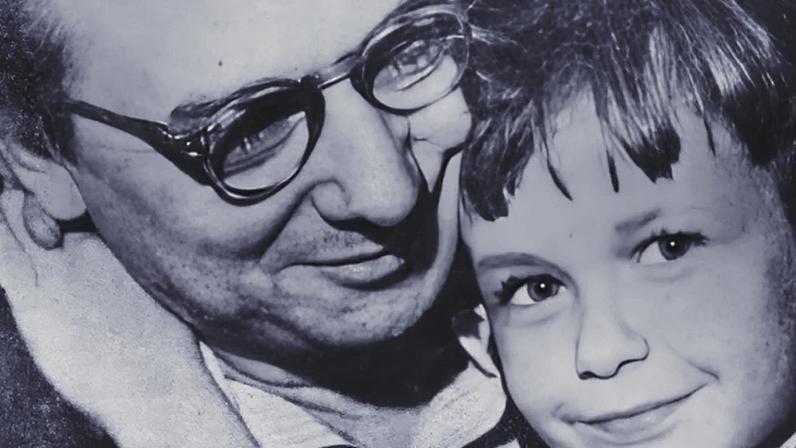 Candido Portinari e o filho João Candido (Foto: Reprodução)