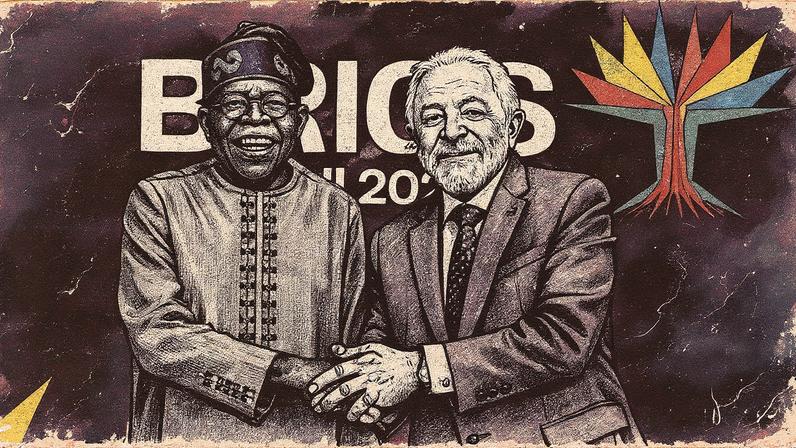Bola Tinubu e Lula: presidentes da Nigéria e Brasil durante reunião bilateral no Forte de Copacabana, no Rio de Janeiro, em 5 de julho de 2025. (Foto: Ricardo Stuckert/PR)