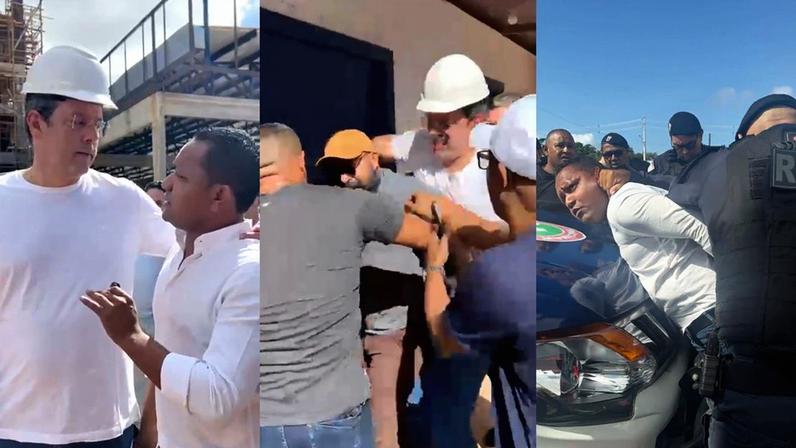 Jornalista é preso após confusão com prefeito durante visita à obra de hospital em Macapá (Foto: Reprodução)