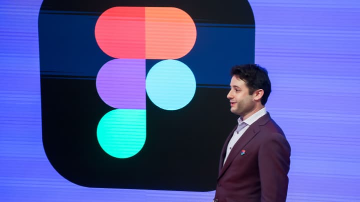 As ações da Figma, fabricante de software de design, dispararam até 229% após a empresa e alguns de seus acionistas levantarem US$ 1,2 bilhão em um IPO, com a negociação avaliando a companhia muito acima da marca de US$ 20 bilhões que teria alcançado em uma fusão agora cancelada com a Adobe Inc. (Foto: Michael Nagle | Bloomberg | Getty Images)