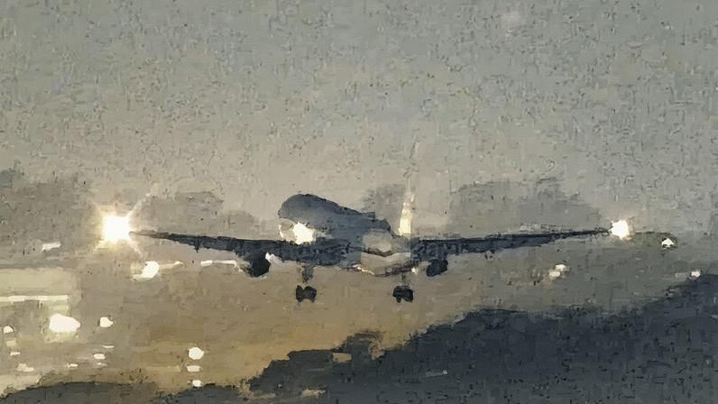 Aeronave da Força Aérea dos Estados Unidos pousando no Aeroporto de Guarulhos (Foto: Golf Oscar Romeo)