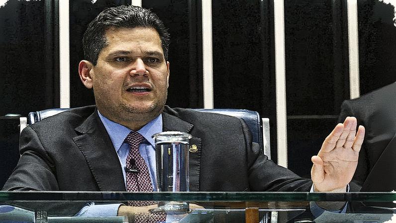 Presidente do Senado, Davi Alcolumbre, durante sessão (Foto: Jefferson Rudy/Agência Senado/16-07-2025)