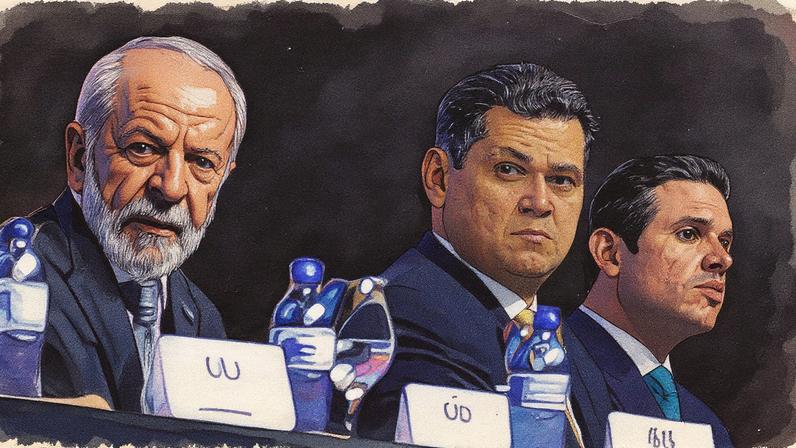 Lula, Alcolumbre e Motta na sessão solene de posse do Conselho Federal da OAB (Ordem dos Advogados do Brasil), em março (Foto: Pedro Ladeira - 17.mar.25/Folhapress)