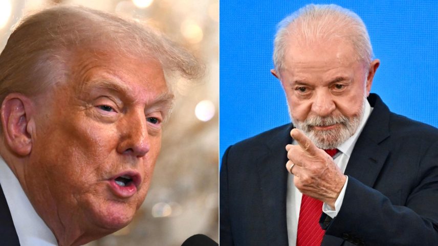 Donald Trump e Lula — Foto: Montagem com fotos da AFP