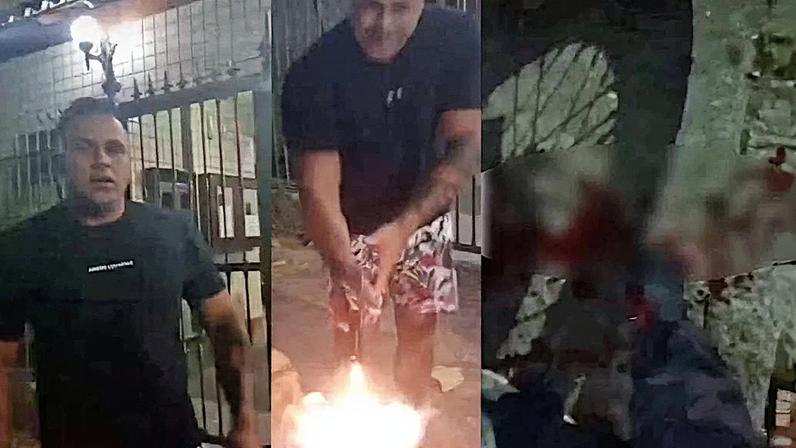 Homem atira no pé de entregador em vídeo (Foto: Reprodução)