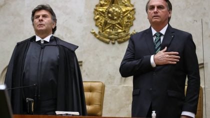 Luiz Fux e Jair Bolsonaro, no STF, em 19 de julho de 2022. (Foto: Marcos Corrêa)