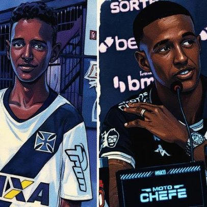 Robert Renan compartilha fotos de infância com camisa do Vasco e revela amor pelo clube