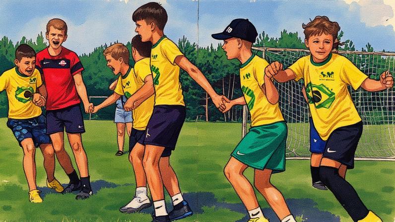 Durante a missão, voluntários brasileiros organizaram clínicas de futebol e compartilharam mensagens de fé e amor de Deus (Foto: Reprodução/Instagram)