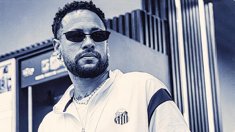 Neymar chega à Vila Belmiro para jogo do Santos no Brasileirão (Foto: Reprodução)