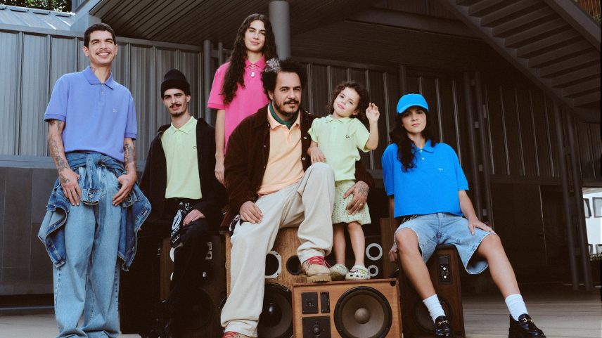 Músico Marcelo D2 e seus cinco filhos na campanha da Riachuelo para o Dia dos Pais (Foto: Riachuelo/Divulgação)