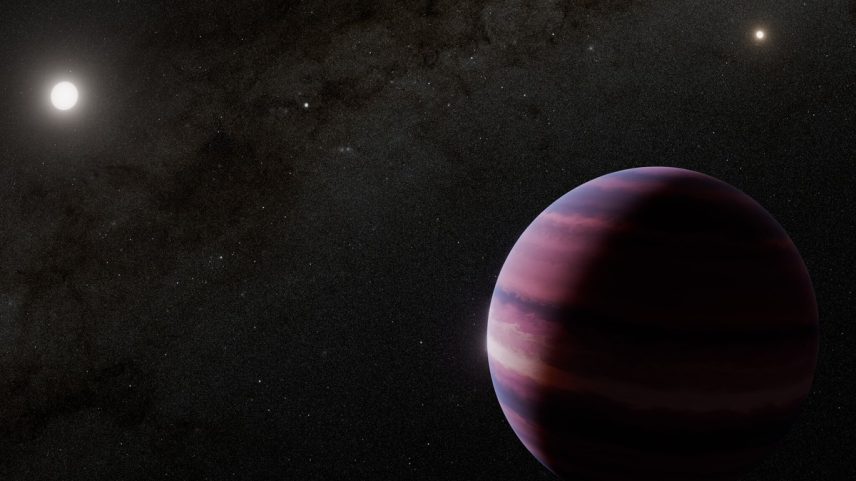 Representação artística do gigante gasoso orbitando Alfa Centauri A. Mais estudos são necessários para confirmar se ele é realmente um planeta (Foto: Nasa)