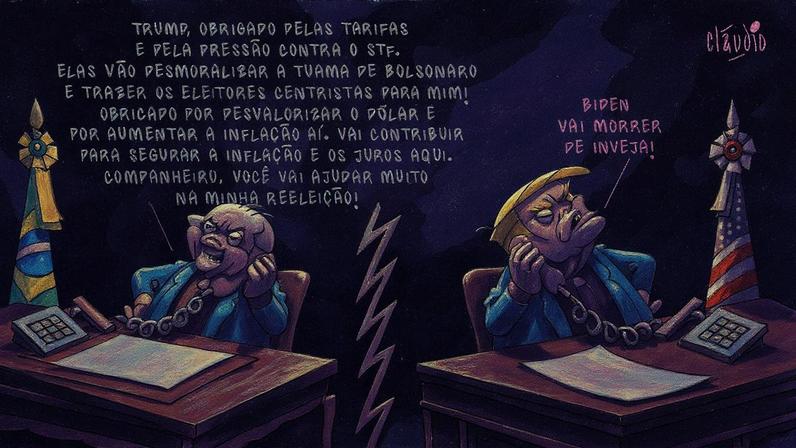 Lula e Donald Trump (Foto: Cláudio de Oliveira /Cláudio/Folhapress)