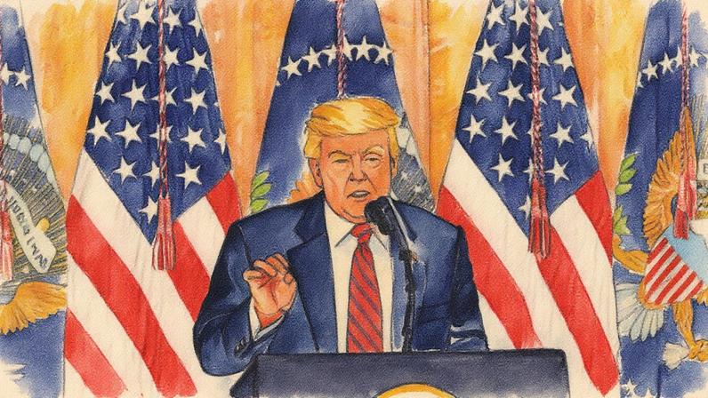 Presidente dos Estados Unidos, Donald Trump, em evento público (Foto: Reprodução)
