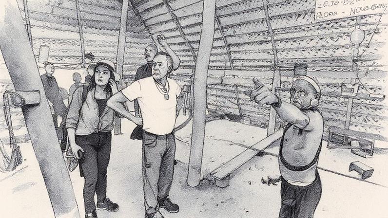 Caciques das aldeias Txexe Wassa e Nova Geração apresentaram ao ministro preocupações com a proteção dos povos isolados, além do avanço de invasores (Foto: Gustavo Moreno / STF/Divulgação)