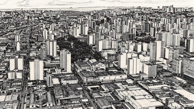 Vista de drone de edifícios e moradias de Ribeirão Preto (Foto: Folhapress/Folhapress)
