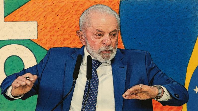 Presidente da República, Luiz Inácio Lula da Silva, durante anúncio do plano de contingência para mitigar os efeitos da sobretaxa e socorrer as empresas atingidas (Foto: WILTON JUNIOR)