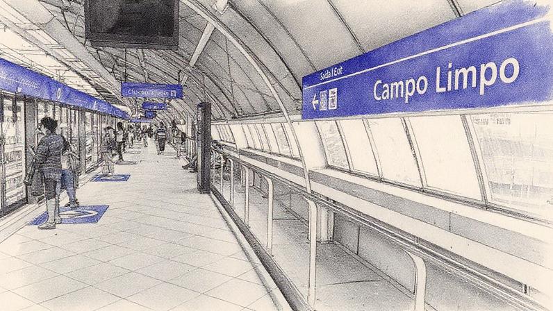 Estação Campo Limpo: acidente ocorrido no vão entre o trem e a plataforma matou o passageiro Lourivaldo Nepomuceno (Foto: Divulgação)