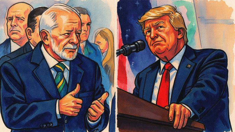 Lula tem comentado a possibilidade de Trump voltar à presidência dos EUA — Foto: Editoria de Arte