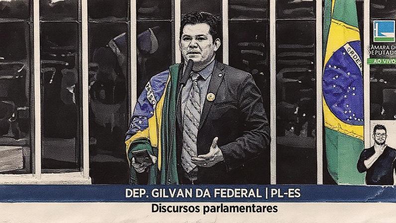 Deputado Gilvan da Federal em sessão na Câmara (Foto: Reprodução)