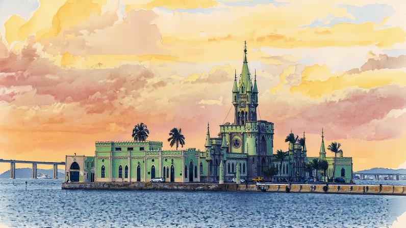 Castelo da Ilha Fiscal ostenta arquitetura neogótica — Foto: Leo Martins/Agência O Globo