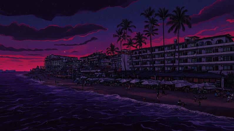 Playa de los Muertos em Puerto Vallarta, no dia 28 de abril de 2025. (Foto: Wolfgang Kaehler/LightRocket/Getty Images)