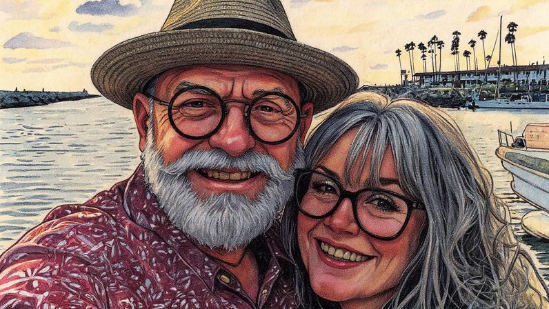 Robert Sanderson e sua esposa. (Foto: Reprodução/AG News)