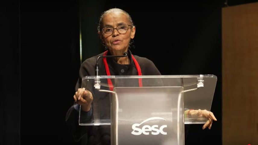 Ministra do Meio Ambiente, Marina Silva, no auditório do Sesc Pinheiros, em São Paulo (Foto: SESC-SP/Divulgação)