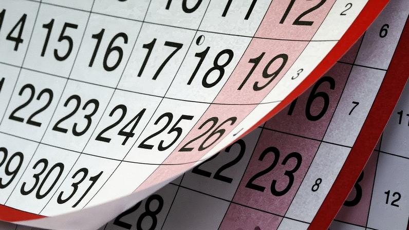 calendário feriados feriado folga — Foto: Shutterstock