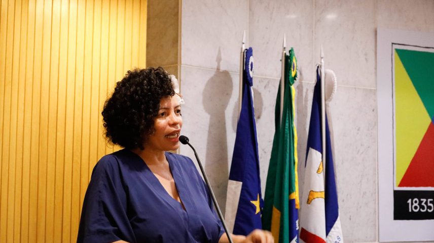 Deputada estadual Dani Portela durante audiência na Assembleia Legislativa do Estado de Pernambuco (Foto: Divulgação/Alepe)
