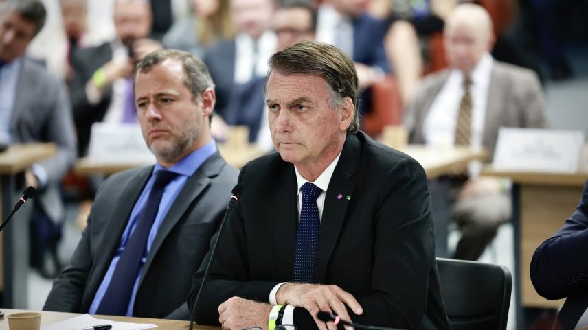 Ex-presidente Jair Bolsonaro durante interrogatório no STF (Foto: Fellipe Sampaio/STF/10/06/2025)