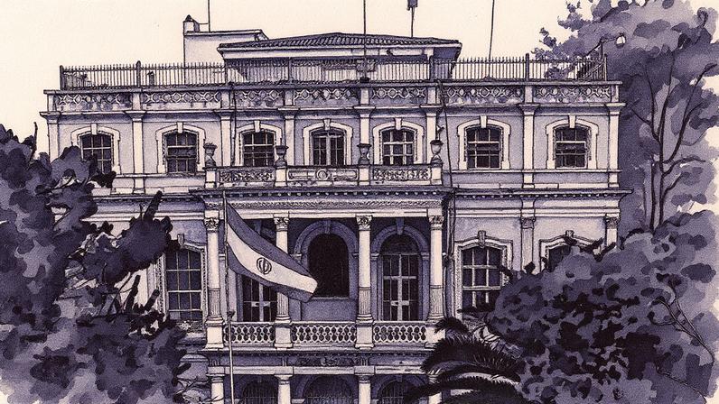 Fachada do consulado iraniano onde Teerã mantém negociações nucleares com o chamado grupo E3, formado por França, Reino Unido e Alemanha, em Istambul, Turquia (Foto: Dilara Senkaya - 25.jul.2025/Reuters)