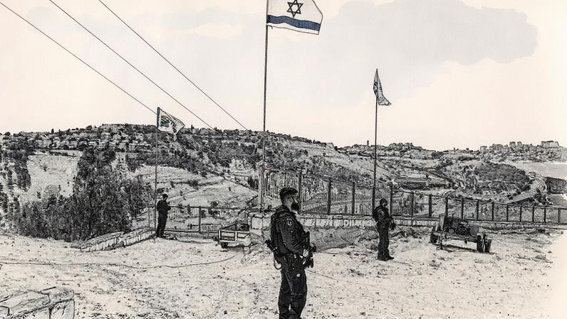 Militares israelenses vigiam corredor na Cisjordânia conhecido como E1, onde Israel quer construir novos assentamentos judaicos (Foto: Menahem Kahana / AFP)