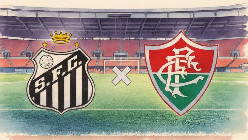 Santos x Fluminense (Foto: Reprodução)