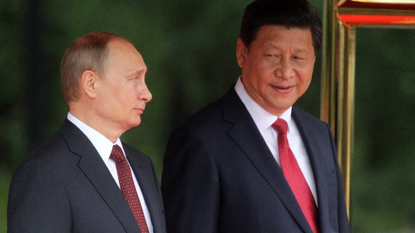 Presidente russo, Vladimir Putin, e presidente chinês, Xi Jinping. (Foto: Sasha Mordovets/Getty Images)