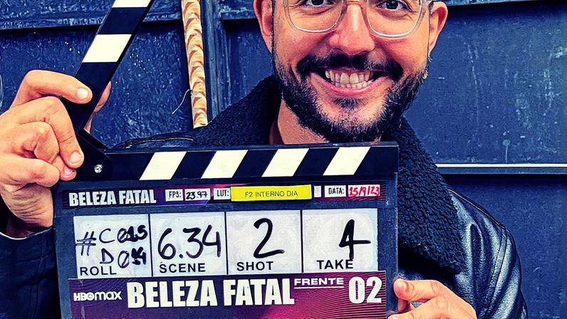 Raphael Montes durante as gravações de Beleza Fatal (Foto: Victor Prataviera/.)