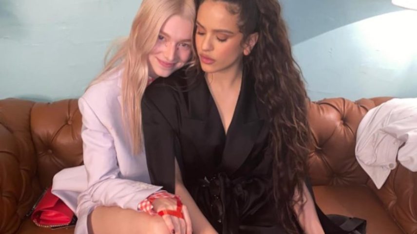 Rosalía com Hunter Schafer, em uma imagem de 2019 de seu Instagram. (Foto: Reprodução)