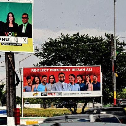 Outsider sancionado pela Lei Magnitsky disputa presidência na Guiana