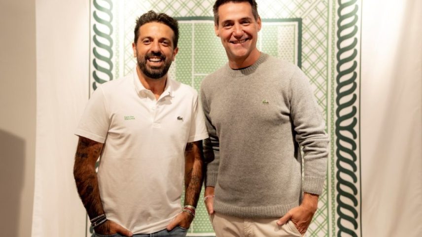 Tico Sahyoun e Pedro Zannoni: apoio da Lacoste em evento brasileiro (Foto: Turn On The Light /Divulgação)