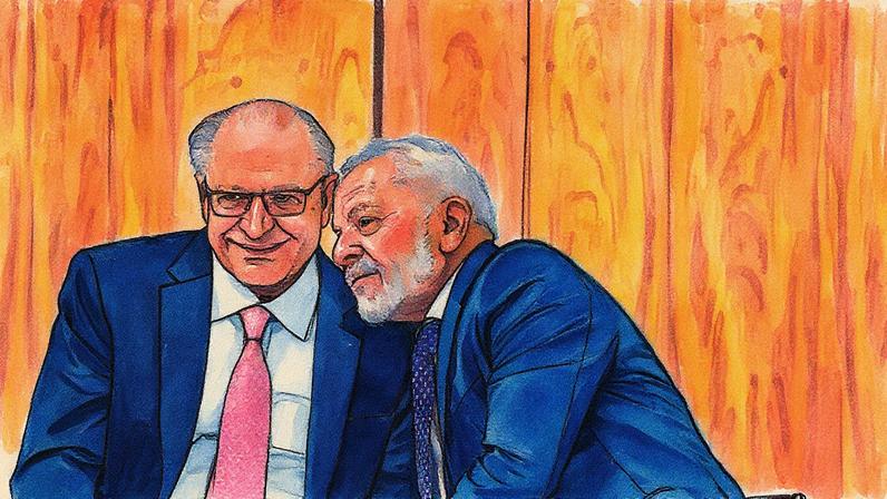 Geraldo Alckmin, vice-presidente da República e ministro da Indústria, e Luiz Inácio Lula da Silva, presidente da República (Foto: WILTON JUNIOR)