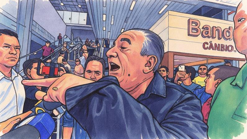 Pastor Silas Malafaia é interrogado pela Polícia Federal após descer de um voo no Aeroporto Internacional Tom Jobim (Galeão) no Rio de Janeiro (Foto: Alexandre Cassiano)