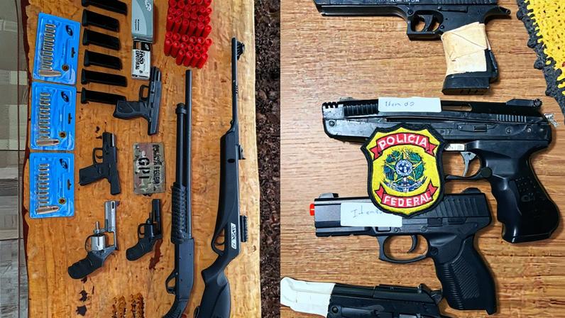 A Polícia Federal cumpriu 22 mandados de busca e apreensão na Reserva Indígena de Nonoai (RS) nesta quinta-feira (28) (Foto: Reprodução/Polícia Federal)