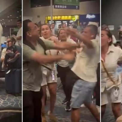 Homem agride mulher em aeroporto da Colômbia após discussão sobre assento