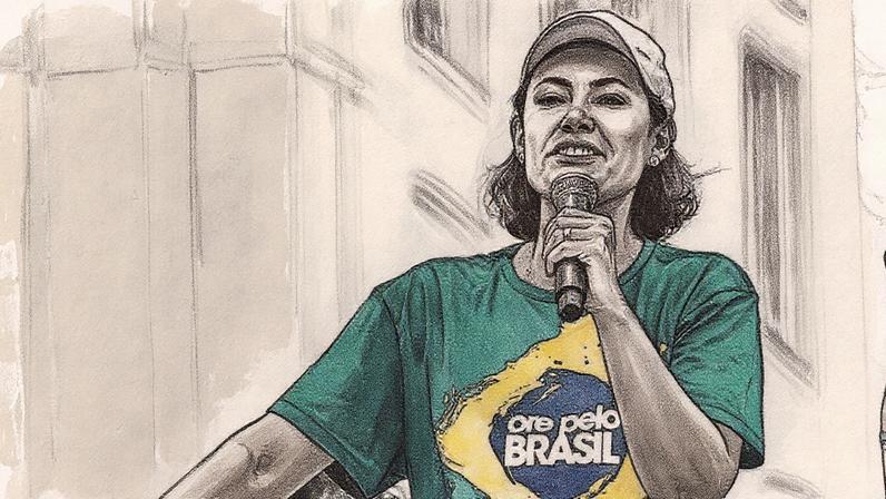 Ex-primeira-dama Michelle Bolsonaro comentou nas redes sociais sobre o monitoramento do ex-presidente Jair Bolsonaro pela polícia (Foto: Taba Benedicto/Estadão)