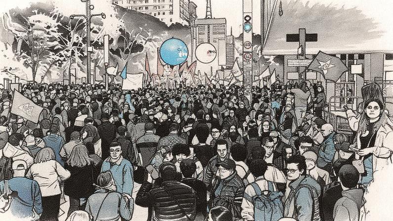 Manifestação na Avenida Paulista (Foto: Edilson Dantas / O Globo)